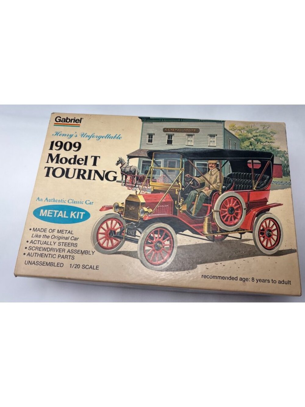 Gabriel 1909 Model T Touring Metal Kit 1/20 Scale Unassembled Authentic Parts